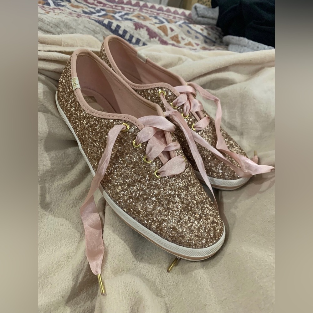 Rose gold Kate Spade x Keds